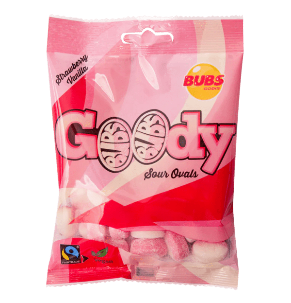 BUBS Swedish Candy Goody Sour Ovals - Strawberry Vanilla