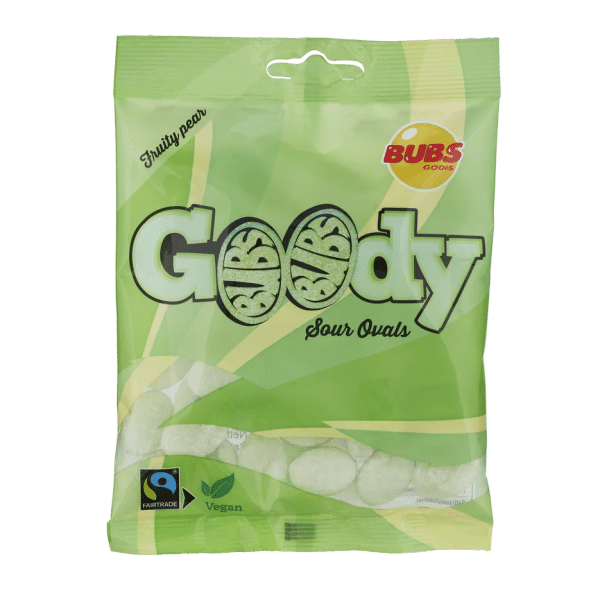 BUBS Swedish Candy Goody Sour Ovals - Fruity Pear