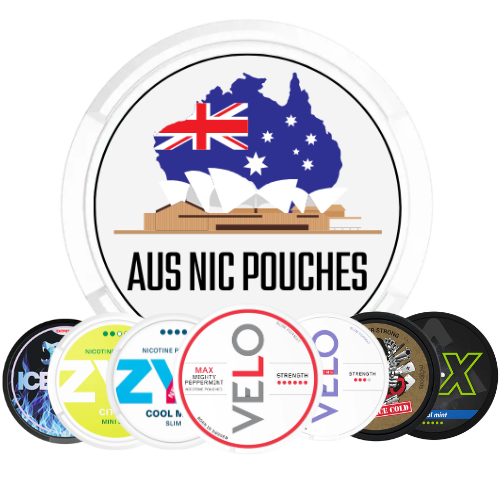 Aus Nic Pouches Graphic with Velo, Zyn, Ace, Iceberg, Pablo