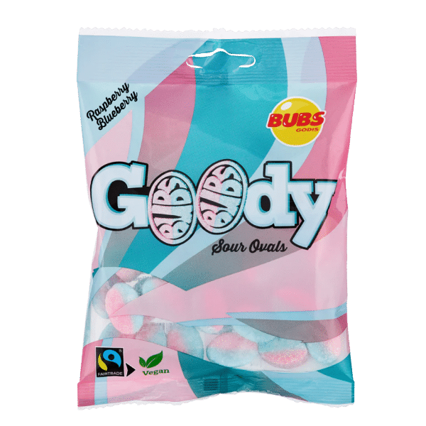 BUBS Swedish Candy Goody Sour Ovals - Raspberry Blueberry